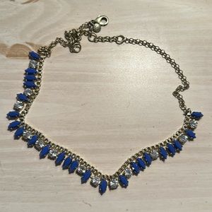Blue / diamond J crew necklace